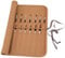 Amoyie Roll Up Paint Brush Holder, Portable Brush Case for Artists, Canvas Carrier Bags for acrylic, watercolour, oil paintbrush, Brown 22 Holes
