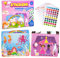 Glitzer Sticker Kinder Album & Buch: Wiederverwendbare Aufkleber für Mädchen und Jungs Stickeralbum zum Selbstgestalten mit Farbenfrohen Glitzer Stickern für Unterhaltung und kreatives Spielen