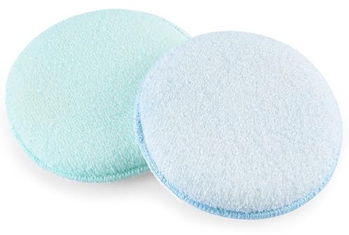 Daily Spa Renewal Peeling-Körperschrubber, Dual-Textur-Schrubber, 4 Stück, Blau und Grün
