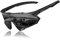 KINGSEVEN Radsportbrillen Polarisierte Sonnenbrille Herren MTB Fahrradbrille Radbrille Sportbrille mit UV400-Schutz zum Autofahren Radfahren (Black Frame Black Temple-Black Lens)
