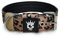 TSPRO Taktisches Hundehalsband, Robustes Halsband für Hunde mit Metallschnallenverschluss, 3,8 cm Breit, Verstellbar und Dick für Mittel bis Großgroße Hunde (Leopardenmuster L)