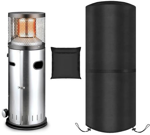 SIRUITON Wetterschutzabdeckung für Enders Polo 2.0 Terrassenheizer, reißfest, strapazierfähig, 420D Oxford-Gewebe, wasserdicht, winddicht, UV-beständig, Outdoor-Boxsackabdeckung (42x42x94cm)