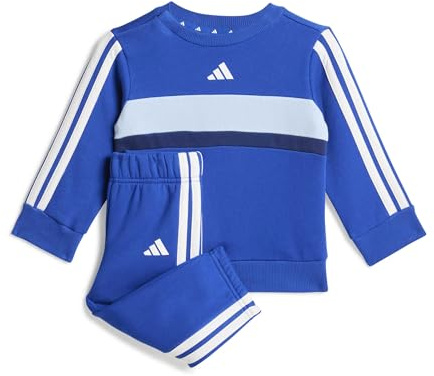 adidas Unisex Baby Seasonal Essentials Tiberio 3 Stripes Fleece Crew Set Trainingsanzug