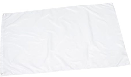 KITANDOVE 1 Stück 90 X 150 Cm Weiße Flaggen Langlebige Polyester Banner Diy-party-dekoration