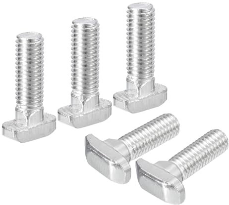 QUARKZMAN 20Pcs Boulons À Tête De Marteau À Fente En T, M8 x 30mm Boulon À Vis En T Pour Profilé D'Extrusion En Aluminium À Fente En T Série 4040, Acier Inoxydable 304, Argent