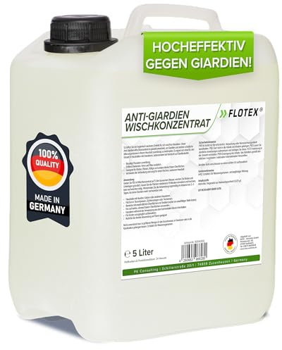 FLOTEX Anti-Giardien Wischkonzentrat 5L I Hocheffektives Giardien Desinfektionsmittel für alle Oberflächen I Wirksames Desinfektionsmittel für Giardien für den Haushalt