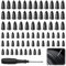 FL HUA Lot de 70 vis pour pneus - Kit de réparation sous vide avec tournevis - Clous en caoutchouc - Auto-service rapide pour vélo, voiture, moto, camion