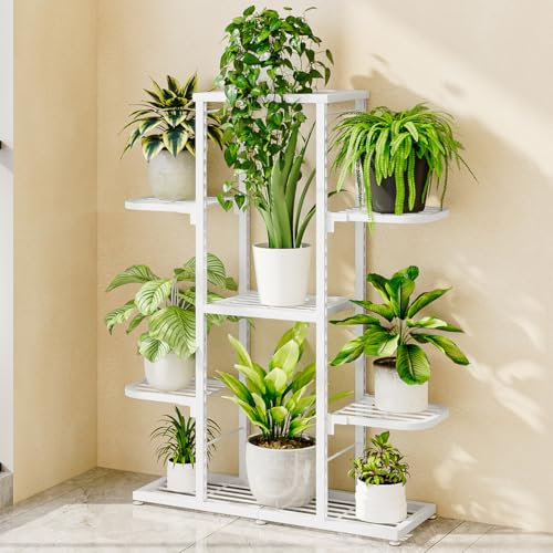 Aptliton Plant Stand Indoor Tall, Corner Metal Tiered Plant Stands Outdoor for Multiple Plants, Flower Pot Stand Plant Shelf Display Rack for Garden Balcony Patio Living Room