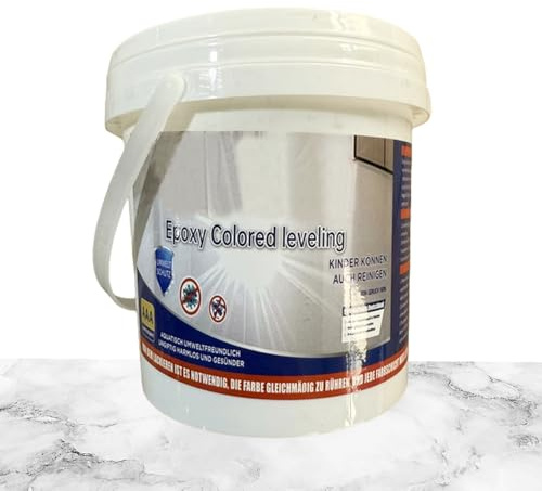 Pintura de suelo de resina epoxi para hormigón, revestimiento autonivelante, efecto mármol brillante, base de agua, antideslizante, para hormigón, azulejos, encimera, madera
