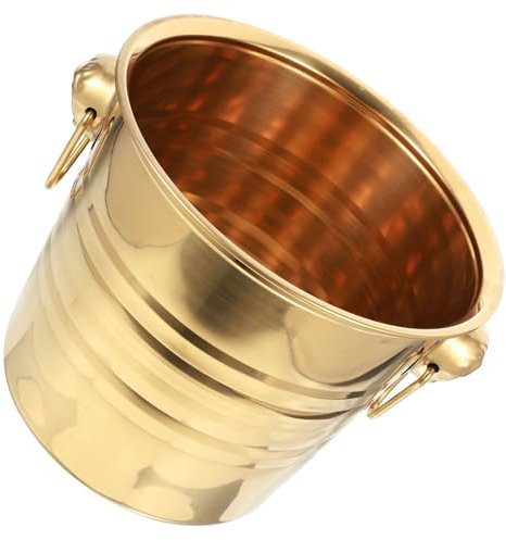 Ipetboom Cubo de Hielo Grueso Inoxidable para Fiesta Cubo de Cerveza y Champán Contenedor de Almacenamiento de Hielo para Bares 1 Pc