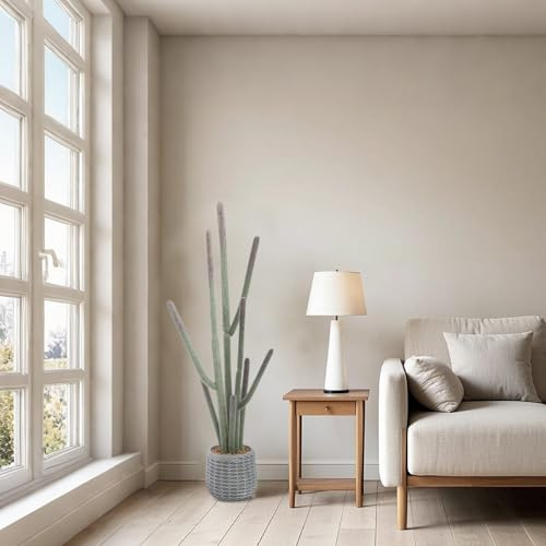 Glorlliant 112cm Künstlicher Kaktus, Groß Künstliche Wüstenkaktus-Topfpflanze, Realistische Textur Kunstpflanze im Topf Dekoration für Zuhause, Garten, Büro, Einweihungsgeschenke,F