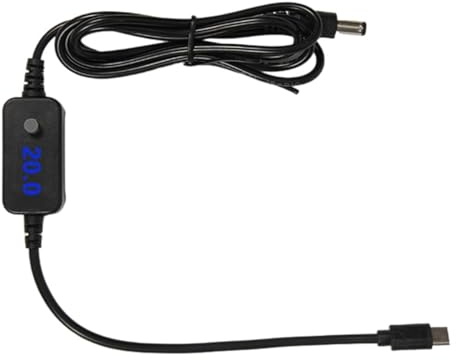 Duyeuau Fast Speed 65W Type C to DC5.5x2.1mm Charging Cable 5V 9V 12V 15V 20V Adjusment for Laptops