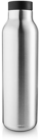 EVA SOLO - Urban To Go Insulated Water Bottle 0.7 L | 90% Recycled Stainless Steel | Keep Drinks Cold 24h / Hot 12h | Leak-Proof One-Hand Lid | Double-Walled Vacuum | Dishwasher-Safe | Steel