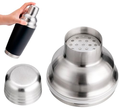 Bluwing Cocktail Shaker Lid for YETI Rambler 20oz Tumbler/ 20 oz Stackable Cup/24 oz Mug/25 oz Straw Mug/10oz Mug/10 oz Lowball, Stainless Steel Cocktail Shaker Lid