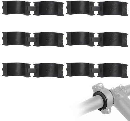 PYRUVAE 6 Stück Fahrradlenker Adapter 31,8-22,2 mm, Gummi Distanzstücke Reduzierhülse für Mountainbike, Rennrad und Motorrad, Lenker Unterlegscheiben Set