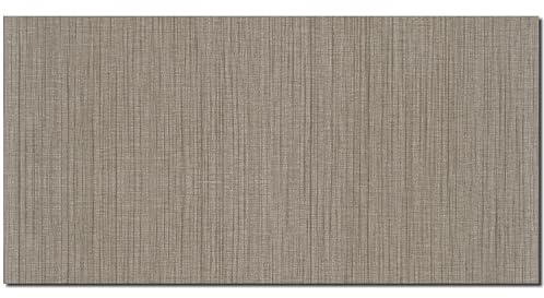 AMON Wand-Paneele 60x120cm in Textiloptik mit Leinen-Struktur (Linen-Taupe) als Spritzschutz Küchenrückwand Dusch- Bad- Wandverkleidung aus 3mm PVC Wasserdicht Wasserfest für Innen- und Außenbereich