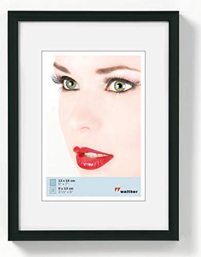 walther design Bilderrahmen schwarz 9 x 13 cm Galeria Kunststoffrahmen KB913H
