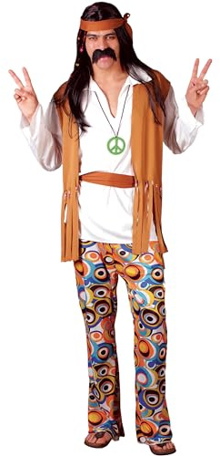 Wicked Costumes Adult Mens Woodstock Hippie Fancy Dress Costume - Medium