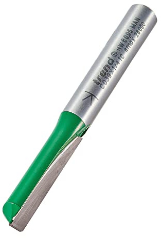 Trend One Flute Straight Router Cutter, 1/4 Inch Shank, 6.3mm TCT | Precision One Flute Cutter For Clean Straight Routing In Wood, Plastics And Composites, With Tungsten Carbide Tip, C039X1/4TC