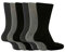 6 Pairs Mens BIGFOOT Gentle Grip Loose Top Socks Size 12-14 Uk, Plain Colours (Black/Navy/Grey)