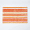 Homescapes waschbare Badematte, handgewebt aus 100% Baumwolle, 40 x 60 cm, Duschvorleger, orange-weiß gestreift