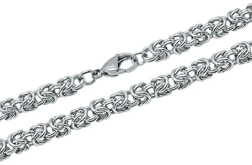 Soul-Cats Königskette Edelstahlkette Armband einzeln oder im Set, Größe: 8 mm;Auswahl: Kette 60 cm + Armband