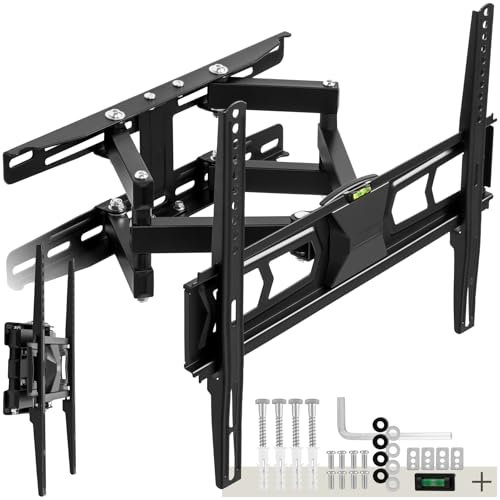 tectake® TV Wandhalterung schwenkbar, Fernseher Halterung neigbar, Monitor Halterung, Bildschirmhalterung, Fernseher Wandhalterung, für 26 (66cm) bis 75 (191cm), VESA max.: 400x400, bis 60kg