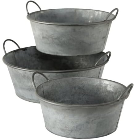 Pflanztopf Jackson S/3 L36-46c Material: Zink
