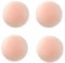 Qiuyan 2 Pairs Silicone Nipple Covers Pasties Invisible Reusable Adhesive for Party Dress - Round