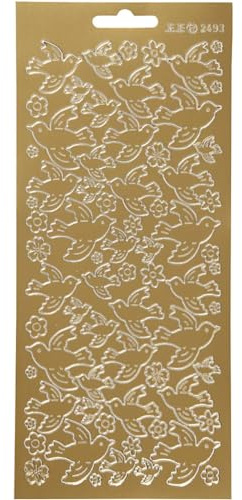 Creativ Aufkleber, goldfarben, Einheitsgröße, Gold