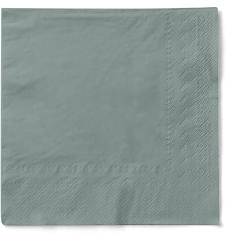 Mank Tissue-Servietten 40 x 40 cm ¼ Falz | Premium Einweg-Serviette | Dinner Serviette | Uni | Basic | 100 Stück | (Grau, 40 x 40 cm)