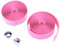 LIOOBO 2 STÜCKE Lenkerband Wrap für Fahrrad Rennrad Selbstklebende Streifen Leichteste Bar Ribbon Cork mit Endstecker, Rosa