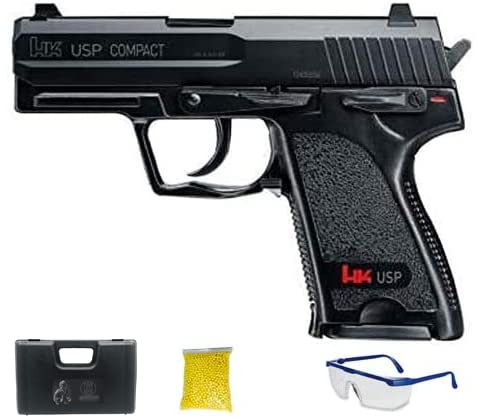 HK USP COMPACT - Pistola de Airsoft Calibre 6mm (Arma Aire Suave de Bolas de plástico o PVC). Sistema: Muelle. <3,5J