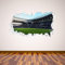 Tottenham Hotspur Beautiful Game Stadium Broken Wall Mural (Inside) Wall Art Sticker + Spurs Crest Decals (60cm x 30cm)