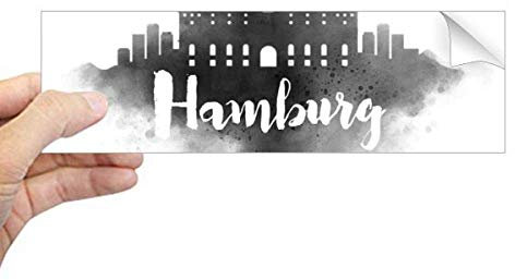 DIYthinker Hamburg Deutschland Landmark Ink City Painitng Rechteck Bumper Sticker Notebook Fenster Aufkleber