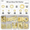 WEKON 180pcs Rondelle Plate en Laiton Assortiment, M2 M2.5 M3 M4 M5 M6 M8 M10 pour L'étanchéité des Vis - Bagues D'étanchéité avec Boîte