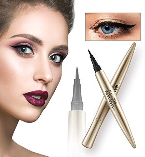 Mimore Eyeliner, Liquid Eyeliner, glatte wasserdichte Eyeliner Pen Makeup Tools, dicht, schnell zu trocknen, kein Fleck und 24 Stunden lang anhaltend, ohne die Haut zu reizen für Frauen (schwarz)