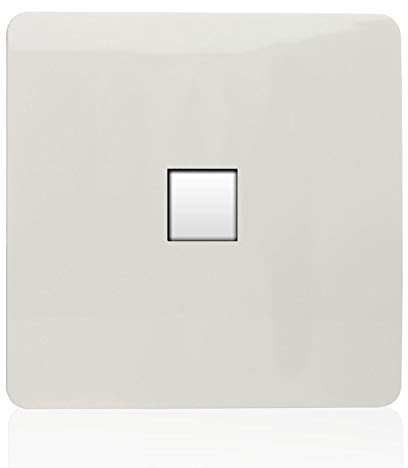 Trendi Artistic Modern RJ56 Cat 5e & Cat 6 Ethernet Socket White Art-PCWH