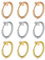 D.Bella 9 Stück Fake Nasen Lippe Septum Ohrring Piercing Ring Clip Chirurgenstahl Kein Piercing Bauchnabelpiercing Clicker