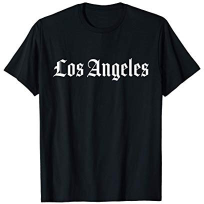 Los Angeles California T-Shirt, Herren, Schwarz, S, Kurzarm, Klassische Passform, Unisex, T-Shirt