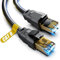 Akake Cable Ethernet Cat 8, 0,5 m, 1 m, 2 m, 3 m, 5 m, 6 m, 9 m, 12 m, 15 m, 18 m, 30 m, cable LAN profesional blindado en pared, interior y exterior(9M), negro