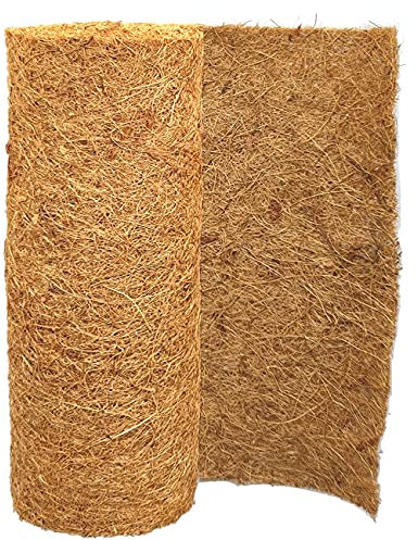 SUNYAY Kokosmatte 100% Bio 30x200 cm, Coco Liner Mulch für Pflanzen, Unkrautbekämpfung Stoffmatte, Kokos Teppich für Tiere, Braun