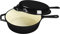 ECHTWERK Sauteuse et poêle à griller, Grille en fonte avec couvercle, Marmite en fonte avec revêtement émaillé, Convient pour les fours, grills, BBQ et induction, Noir, 2,5 L, Ø 25,2 cm