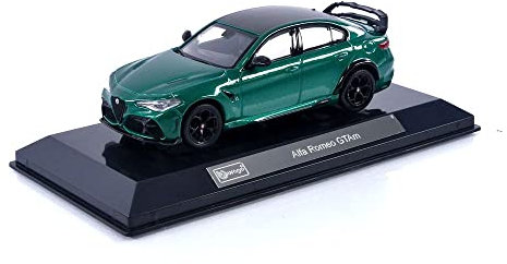 Bburago - ALF Giulia GTAm - 2020-1/43 Verde Montreal Metallo Miniatura da Collezione