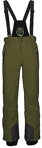 killtec Herren Skihose/Funktionshose mit abnehmbaren Trägern, Kantenschutz und Schneefang Enosh, moos, S, 30920-000
