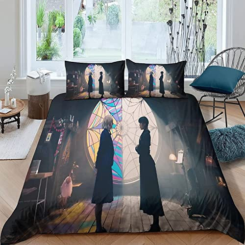 Zbeiba Bettwäsche 135x200 Mädchen Bettwäsche-Sets 3 Teilig für Jungen Schlafzimmer Atmungsaktiv Mikrofaser Bettbezug mit Reißverschluss(A2,135x200cm+2x80x80cm)