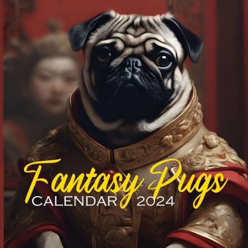Fantasy Pugs Calendar 2024: Begin an Enchanted Adventure with Magical Fantasy Pugs (12-Months From January 2024 to December 2024)