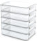 Citylife 5 PCS Plastic Storage Boxes with Lids Portable Case for Drawers, Clear Stackable File Box for Organizing A4 Paper, Letters, Stationery, Documents, Craft, Photo, 34.5 × 23.5 × 6.5 Cm