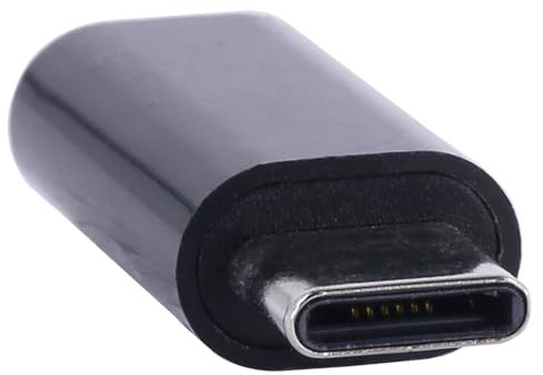 REY Adaptador-Conversor Jack 3,5mm Hembra a USB Tipo C Macho Negro
