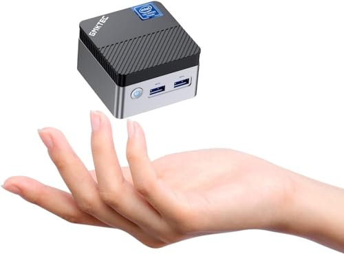 GMKtec G5 Mini-PC N97 (übertrifft N150/N100/N95), Micro Computer, 12. Gen OS Alder Lake N97 (bis zu 3,60 GHz), 12GB DDR5, 256GB Festplatte/TF-Karte/USB3.2/HDMI*2 für, Schule, Büro, Micro PC